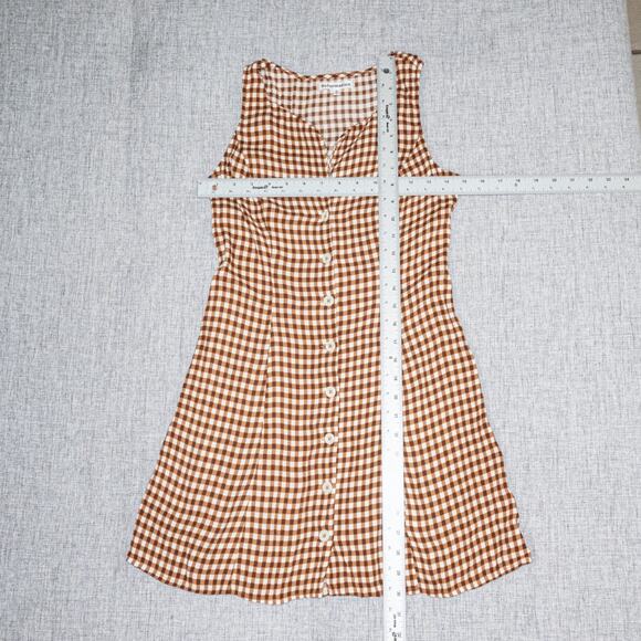 Reformation Brown and White Checkered Mini Dress - Picture 11 of 12